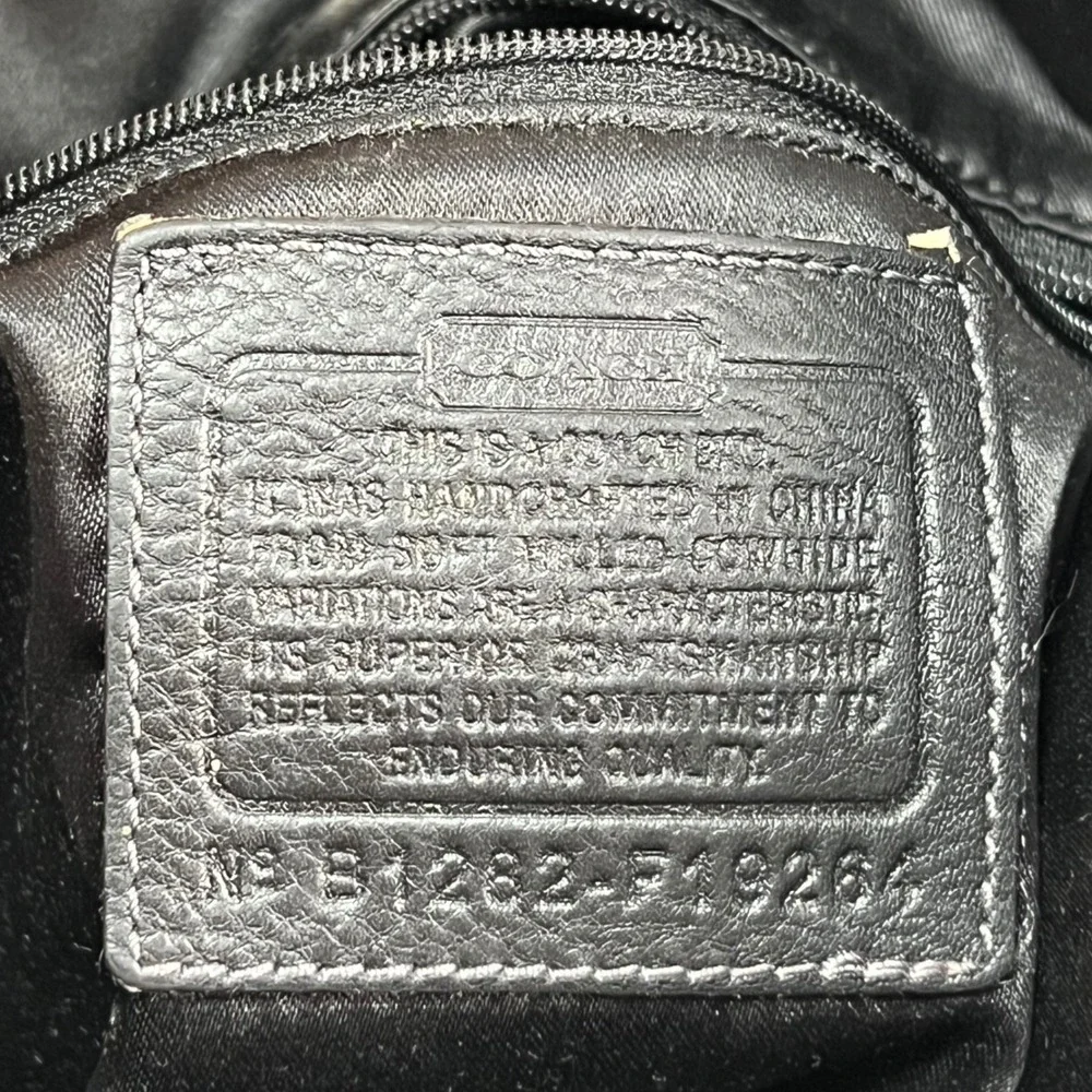 Coach Black Pebbled Leather Penelope Tote Shoulder Bag F19264